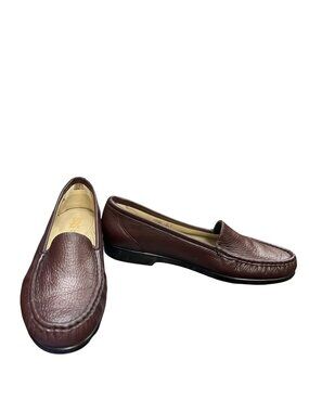 SAS Tripad Comfort wms brown leather pebbled loafer sz 9N SKU 10-069